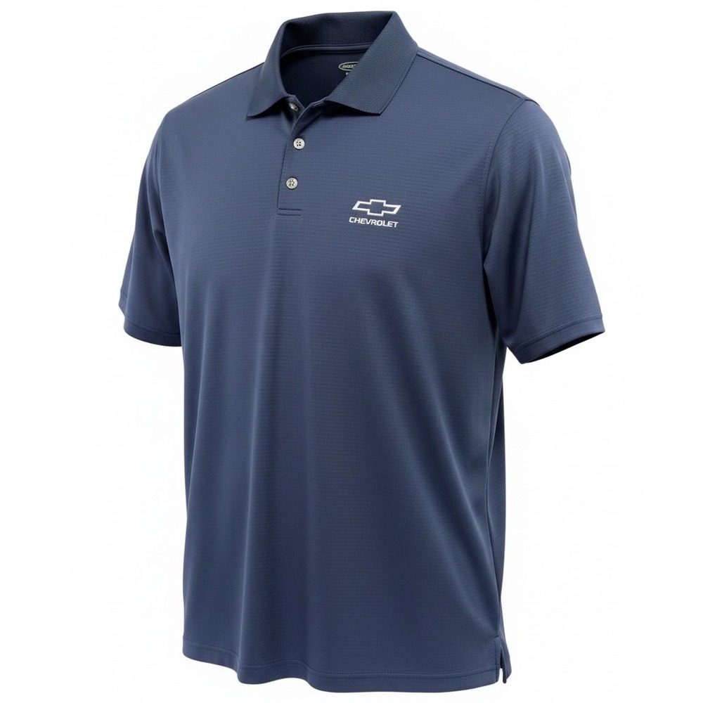 Pebble Beach Performance Chevrolet Polo Shirt Mens XL Navy Blue Golf Polo (A20)